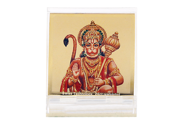 Dashboard Frame Hanuman Acrylic 24k Gold Plated