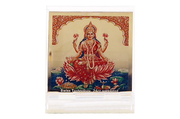 Dashboard Frame Lakshmi Acrylic 24k Gold Plated