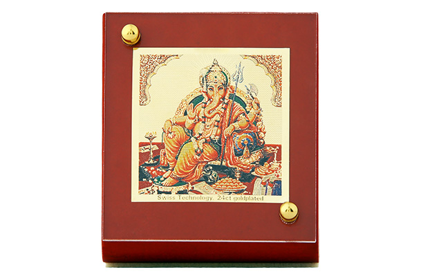 Dashboard Frame Ganesha 24k Gold Plated