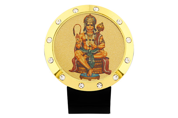 Dashboard Frame - Hanuman (Metallic) 24k Gold Plated