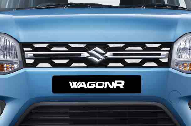 Front Grille Garnish (White & Black) | Wagon R