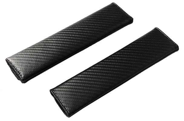 Cushion - Seat Belt Cover (Carbon Fibre Black)  2 Pieces